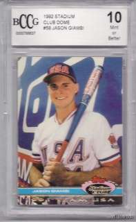   giambi of the team usa and the oakland athletics graded bccs 10 mint