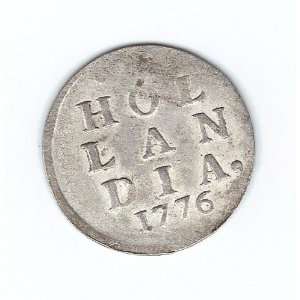  Hollandia Dutch Two Stuiver Silver Coin 