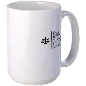 Eat. Sleep. Law. Scales Lawyer Large Mug by 