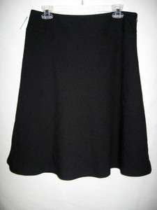 Ann Taylor Black Wide Waist Fully Lined A Line Skirt Sz. 12 EUC  