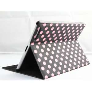  HK Black With Pink POLKA DOTS point PU Leather Smart Flip 