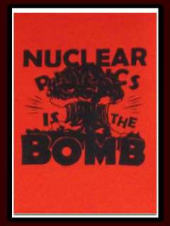 Fun anti atomic nuclear bomb green enviroment shirt M  