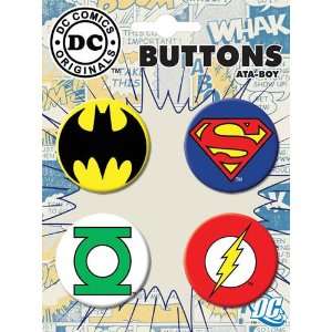  Superman DC Comics Batman Green Lantern Flash Logo Button 