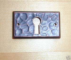  Hammered Keyhole Cover ~ 1 5/8x1 Antique Copper Finish ~ New  