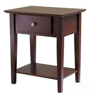 Shaker Night Stand End Accent Table Antique Walnut Wood  