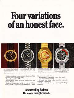 1971 Accutron CL Astronaut N AO & Deep Sea A Watch Ad  