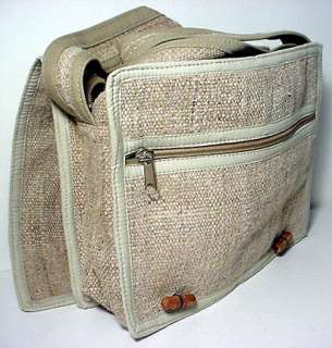 Hemp handbag purse in compact style hemp bag with many compartments