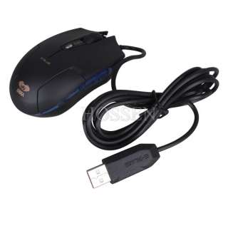 Edition E Blue Cobra Wired Black Usb Optical Gaming Mouse 1600DPI 