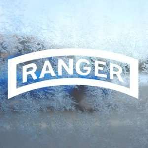 US Army Ranger Tab Emblem Insignia White Decal Car White Sticker Arts 
