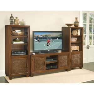  Home Styles Cabana TV Console & 2 Piers Cocoa Finish 