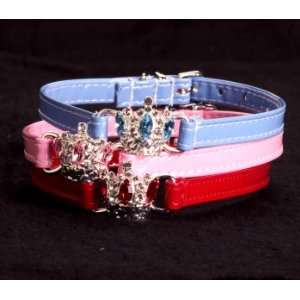 Blue Crystal Crown Collar (Size 8)