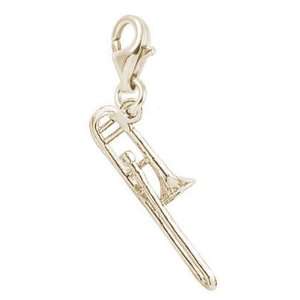  Rembrandt Charms Trombone Charm with Lobster Clasp, 10K 