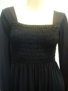 Black Bell Long Sleeve Maxi Dress sz M L XL 10 12 14  