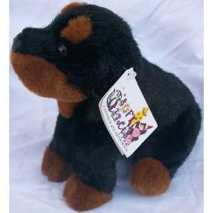  8.5 Plush Rottweiler Dog Sitting Doll Toy: Toys & Games