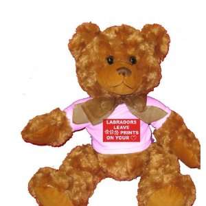  LABRADORS LEAVE PAW PRINTS ON YOUR HEART Plush Teddy Bear 