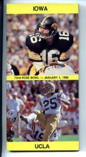 1986 Iowa vs UCLA Rose Bowl Media Guide  