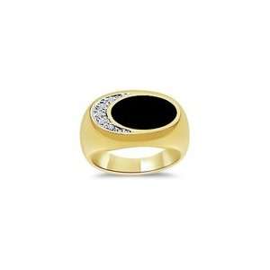  0.11 CT OVAL ONYX HIGH POLISH MENS RING 8.5 Jewelry