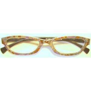 Zoom (B61) Silver Plastic Frame With Mauve and Rust Design 