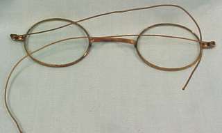   for bidding on this vintage pair of gold filled wire rim eyeglasses