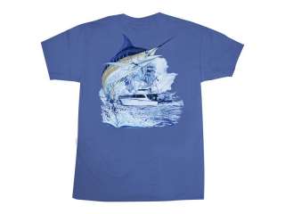 Guy Harvey Marlin Boat T Shirt  