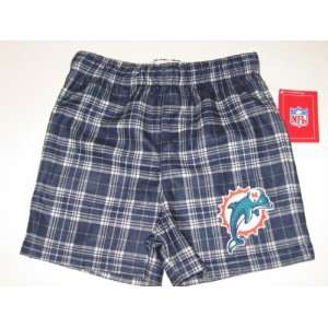 MIAMI DOLPHINS Colored Plaid FLANNEL BOXER SHORTS   Child & Youth 