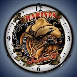  Marines Bulldog Lighted Clock: Everything Else