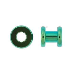  Colorline Flesh Tunnel Plugs   Green   6g   Sold as a Pair 