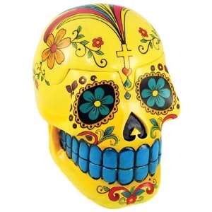  Yellow Day of the Dead Skull box 