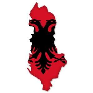 Albania Map Flag car bumper sticker window decal 3 x 7