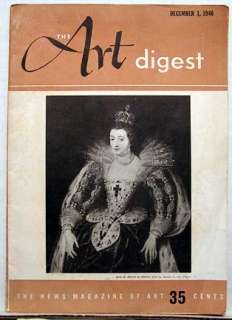 Dec. 1, 1946 ART DIGEST Magazine Everett Shinn etc  