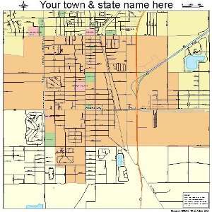  Street & Road Map of Florida City, Florida FL   Printed 