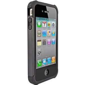  NEW Black/Black Shell Gel [SG] 3 Layer Case for iPhone 4 