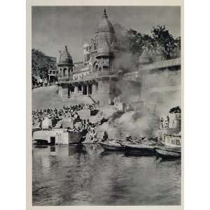  1928 Cremation Pari Salsai Ghat Ganges Varanasi India 