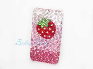   Crystal Strawberry 3D iPhone 4 / 4S Case using Swarovski Elements