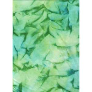  Benartex Teal & Green Batik Flannel Leaf Shadow Bali 
