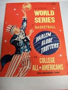 1955 Harlem Globe Trotters Basketball program  