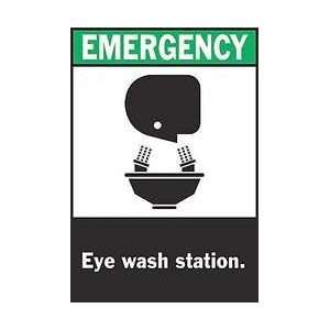 Sign,14x10,eye Wash Station,aluminum   BRADY  Industrial 