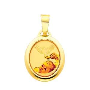   Religious Baptism Enamel Picture Charm Pendant GoldenMine Jewelry