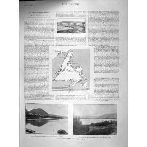  1899 NEWFOUNDLAND HUMBER RIVER MOUNT MORIAH FISHING