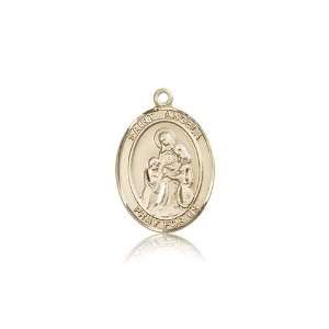  14kt Gold St. Angela Merici Medal: Jewelry