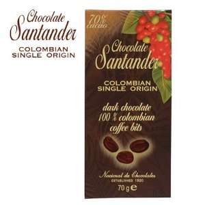 Santander 70% Dark w/ Coffee Bits Bar Grocery & Gourmet Food