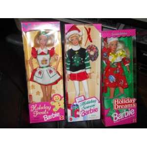   SPECIAL EDITION HOLIDAY BARBIE DOLLS   3 DOLLS Toys & Games