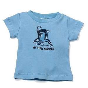  UV Protective My First Summer T Shirt   Baby Blue 6 Months Baby