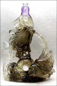 AMETRINE QUAN YIN BUDDHA carving 151.94cts UK  