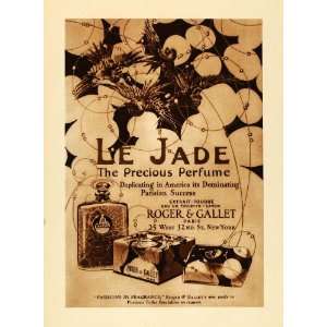  1924 Ad Le Jade Perfume Roger Gallet Toilet Bird Beauty 