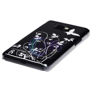 Black Butterfly Plastic Hard Case Cover for Samsung Galaxy S ii S2 
