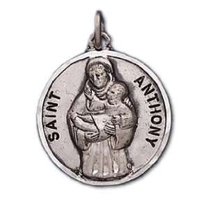  0.925 Sterling Silver Saint Anthony Pendant Charm: Jewelry