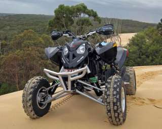 BLACK Shock Covers POLARIS Outlaw 450 500 525 Racing ATV  