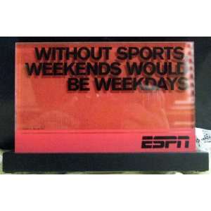  Hallmark ESPN ESP7633 Without Sports Desk Plaque