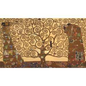 Gustav Klimt: 50W by 29H : The Tree of Life   Stoclet Frieze CANVAS 